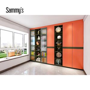 Moderno design moderno porta laccata a LED libreria/libreria per casa ufficio pannello in legno resistente - Product Image 4