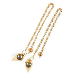 Pendule de guérison automatique, pendule en métal et laiton, avec chaîne, radiesthésie - Product Image 1