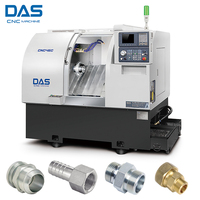 Tour CNC DAS 46C à banc incliné, centre de tournage horizontal robuste, Fanuc Okuma d'occasion, 220V, avec pompe à roulement, composants principaux PLC