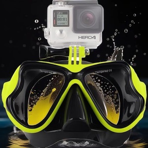 Snorkeling Mask With Camera Mount Waterproof Anti Fog 180 Wide View For Adults Diving Goggles - Product Image 2