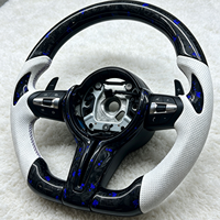 Volant en cuir et fibre de carbone forgé pour BMW E90 F10 F30 F01 F36 F20 F22 F31 M3 F80 M2 F87 X5 F15 E70 E71 E84 E60 E46