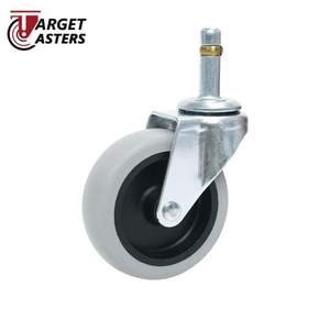 Banda de rodadura TPR de <span class=keywords><strong>4</strong></span> pulgadas con cojinete de rueda lisa, anillo de agarre, vástago de anillo de fricción, rueda giratoria, rueda giratoria para fregona, carro de agua - Product Image 1