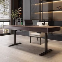 Bureau Ergonomique Électrique à Hauteur Réglable Assis-Debout, Bureau Informatique Électrique pour Architecte avec Tiroir