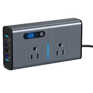 200W Car Inverter Dc 12V a Ac 220V Inversor de corriente automático con 4 puertos Usb