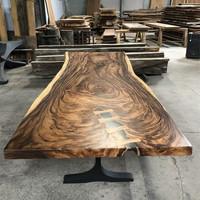 Table à manger de restaurant en bois rustique, usine Offre Spéciale