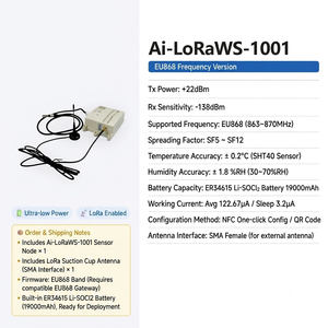 Sensor de Temperatura y Humedad Ai-Thinker Ai-LoRaWS-1001 con RG-03H, Ultra Bajo Consumo, Alta Precisión - Product Image 6