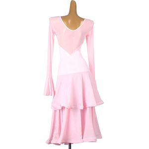 ชุดเต้นรำลาตินสมัยใหม่ ชุดฝึกซ้อม ชุดสอบศิลปะ กระโปรงหลายชั้น ผ้าไหม ผ้าฝ้าย ผู้หญิง Q394 - Product Image 6