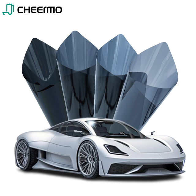 1.52*30m Dyed Window Tint 1Mil Glossy Car Films with 96%UV Proof Solor Sun Heat Reduction Interior Privacy Protection
