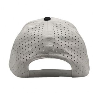 5 Panel Laser Cut <b>Hat</b> Perforated Drilling Hole <b>Hat</b> With Rubber Patch - Product Image 4