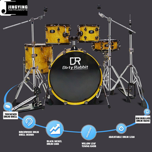 Jingying 2026 Vente en gros usine Instruments de <span class=keywords><strong>percussion</strong></span> de batterie haut de gamme Série Dirty Rabbit avec finition laquée de qualité professionnelle - Product Image 2