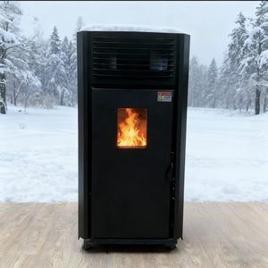 400 ㎡   Poêle à granulés autonome 220V pour chauffage de l'eau, avec soufflerie intégrée, type foyer - Product Image 4