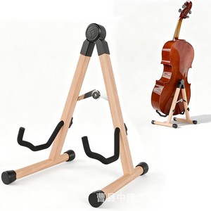 Soporte de guitarra de madera, soporte para bajo eléctrico, estante de almacenamiento para guitarra clásica, soporte portátil para exhibición de ukelele - Product Image 1