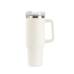 40oz thép không gỉ nhiệt Tumbler với xử lý và ống hút cà phê nóng cốc cốc chân không Flask cách điện xách tay cho cắm trại - Product Image 5