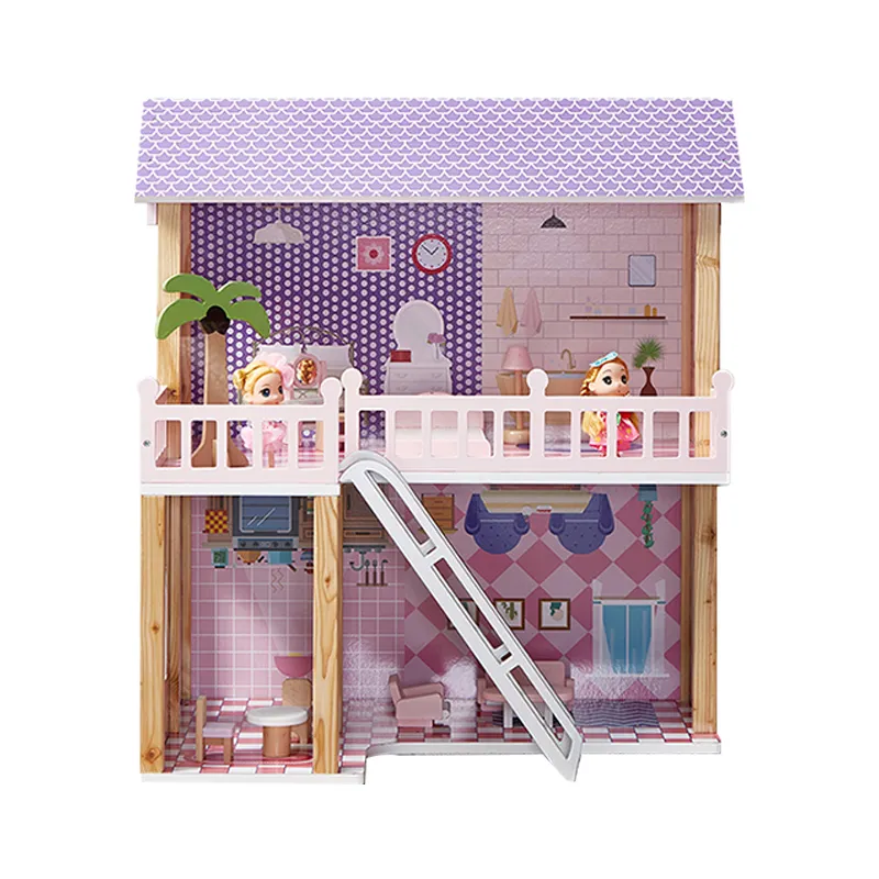 DIY Christmas Miniature Dollhouse Kit Realistic Mini Wooden House Room Craft with Furniture Children's Day Birthday Gift