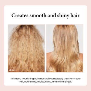 Masque capillaire réparateur en profondeur, biologique, végétalien, avec beurre de karité, crème nourrissante, traitement hydratant pour cheveux secs et abîmés, brillance saine - Product Image 5