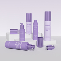Flacon pompe airless rond en plastique vide de 15 ml, 30 ml, 50 ml, 90 ml pour crème visage, sérum, lotion, soins de la peau
