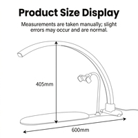 Nouveau modèle Lampe à ongles demi-lune pour salon de manucure et coussin 2 en 1, lumière froide et chaude, lampe de bureau pour ongles