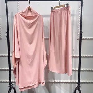 Robe <span class=keywords><strong>Hijab</strong></span> à capuche pour femmes musulmanes, vêtement de prière, Jilbab Abaya Long Khimar Ramadan, robe Abayas, jupe, ensembles <span class=keywords><strong>vêtements</strong></span> islamiques, vente en gros - Product Image 6