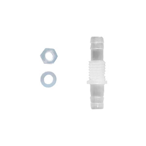 Plastic Through-Plate Straight Connector 8-M12-8 With Nut And <b>Washer</b> For Hose 1/2 In Inner Diameter - Product Image 1