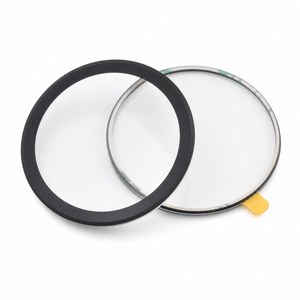 Custom Borosilicate Glass Lens Black Silk-Screen Border Tempered Glass <b>Cover</b> for LED Spotlight <b>Downlight</b> Double-Sided Adhesive - Product Image 1