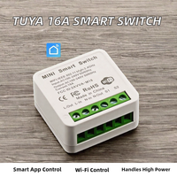 Mini-interrupteur intelligent WiFi+RF433mhz 16A, module d'automatisation DIY avec fil neutre, compatible Smart Life, Alexa, Google Home, 240VAC, ABS durable