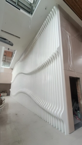 Modern Aluminum Curtain Wall Panel Anodized Surface Contemporary Design for Hotel Interior Decor Customizable Size - Product Image 2