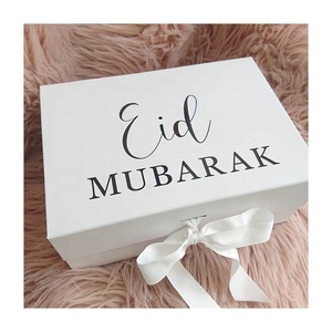 Gracesmart Luxury Custom Brand clothing boxes islamic eid al adha Baby suit packaging box mubarak ramadan Gift Hijab Box