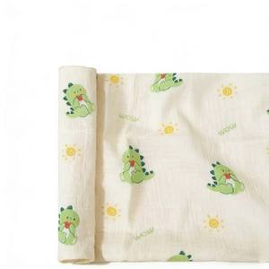 Serviette de bain, couverture et robe pour bébé en tissu popeline 100% coton <span class=keywords><strong>double</strong></span>, motif ours brun imprimé, respirante, poids moyen - Product Image 4