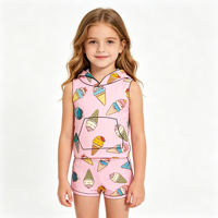 Babylovey Ensemble 2 pièces sans manches pour bébé fille : Crop top de yoga et jupe courte de tennis – Tenue de danse pour l'été