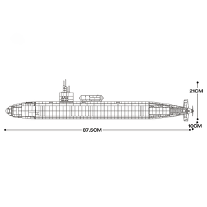 Nuovo Modello di Nave da Guerra Strategica Nucleare, Giocattolo Educativo per Bambini, Set di Blocchi da Costruzione (2988 Pezzi) - Product Image 5