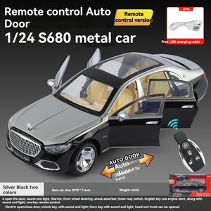 Modèle de <span class=keywords><strong>voiture</strong></span> miniature en métal 1:24 benz S680 avec clé RC, son, portes ouvrables, décoration, modèle de <span class=keywords><strong>voiture</strong></span> de sport, <span class=keywords><strong>camion</strong></span>, jouets, cadeau pour garçon - Product Image 6