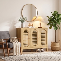 Armoire à chaussures en bois en gros avec détecteur de mouvement, éclairage LED 3 couleurs, station de charge intégrée, durable, facile à assembler pour hôtel et maison