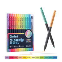 Ensemble de crayons de couleur mécaniques non solubles aux couleurs vives, rétractables, automatiques, pour enfants, dessin artistique, papeterie scolaire