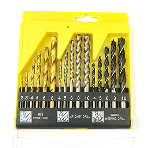 Juego <span class=keywords><strong>de</strong></span> Brocas Multiusos <span class=keywords><strong>de</strong></span> 9/15/16 Piezas, Brocas Mixtas para Mampostería y Madera, Juego <span class=keywords><strong>de</strong></span> Brocas Completas para Metal, Madera, Hormigón, Todo Uso - Product Image 1