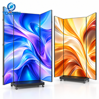 Afficheur LED pliable ultra-fin personnalisé TOOSEN P1.25 P1.86 P3.076, support de sol portable, mur vidéo pour exposition et commerce de détail