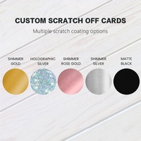 Tarjetas de Rascar Doradas Personalizadas, Tarjetas de Visita con Recubrimiento para Rascar, Impresión a Todo Color, Material de Cartón/Cartón Dúplex