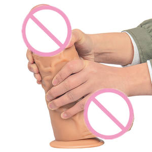 Supergrote <span class=keywords><strong>dildo</strong></span> van 165 mm diameter, vleeskleurig zwart, realistisch seksspeeltje - Product Image 2