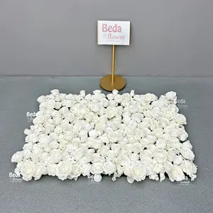 Beda Silk Flower Wall Cloth Back 5D Handmade Backdrop Artificial Rose Arrangement DIY Real Touch Party Wedding Decor