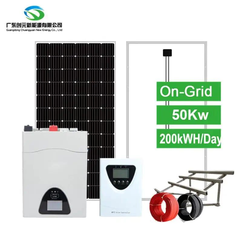 Italia Hot fotovoltaico 50kwp Smart Solar Pv System Generator 10 Kw 20kw 30kw 40 Kw On Grid legato Home Solar System 50 Kw House