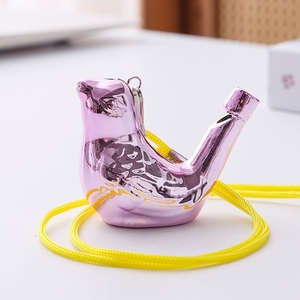 Electroplated Ceramic Bird Water <b>Whistle</b> With Lanyard, Shiny Metallic Glaze Porcelain Water Bird <b>Whistle</b>, Kids Musical Sound Toy - Product Image 3
