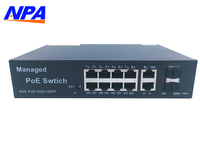 Commutateur PoE géré par le Web Gigabit 6 ports 48V 10/100/1000 Mbps 2 liaisons montantes + 2 SFP 250m Commutateur pour caméra CCTV empilable QoS