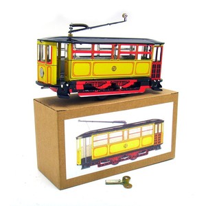 Mini décoration rétro en forme de tramway, jouet en étain à remonter, artisanat exquis, accessoire de jeu, objet de présentation, artisanat haut de gamme - Product Image 6