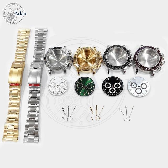 RLX 7750 Movement 116500/126500 Style Watch Modification Kit with Sapphire Crystal Complete Case Parts