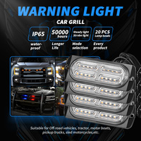 DXZ LKW-Warnleuchte DC12V LED Auto-Mittelgitter-Blitzwarnleuchte Universelle Passform CE-Zertifiziert Bernstein/Gelb/Weiß Licht