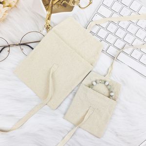 Custom Logo Organic Cotton Reusable Dust Bag Recyclable Feature Socks and Watches Packaging Flap Screen Printing - Product Image 5