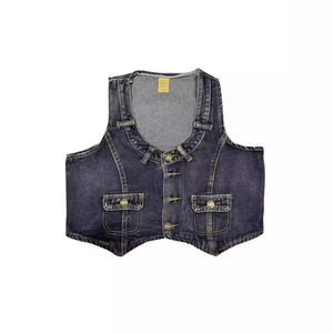 Venta directa de fábrica Comercio exterior europeo y americano Suministro transfronterizo Retro Chaleco de mezclilla delgado <span class=keywords><strong>para</strong></span> mujeres <span class=keywords><strong>Amazon</strong></span> Estilo caliente - Product Image 4