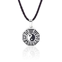 Hot Style Chinois Taiji Pendentif Yin Yang Huit Trigramme Collier Bijoux Chaîne En Acier Inoxydable Comme Un Cadeau De Mode Pour Femmes Filles