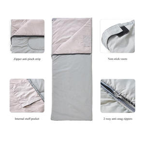 Sac de couchage WOQI, longueur standard, nylon argenté respirant, pour temps chaud, randonnée, camping, adulte. - Product Image 4