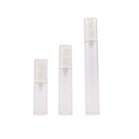 Distributeur sous vide rond en plastique avec bouchon anti-fuite 5ml 10ml 15ml Flacons cosmétiques en plastique à pompe sans air ronde AS