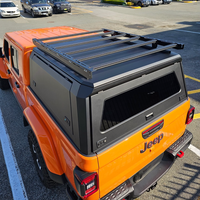 Expédition rapide en stock, Hardtop en alliage d'aluminium étanche avec serrure pour pick-up double cabine, Installation sans perçage, Jeep